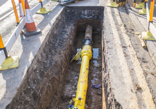 An underground pipe being replaced, part of utility contracting in Peoria IL