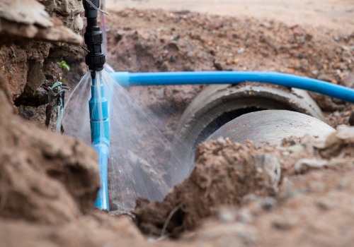 A water pipe breakage requiring immediate plumbing repair